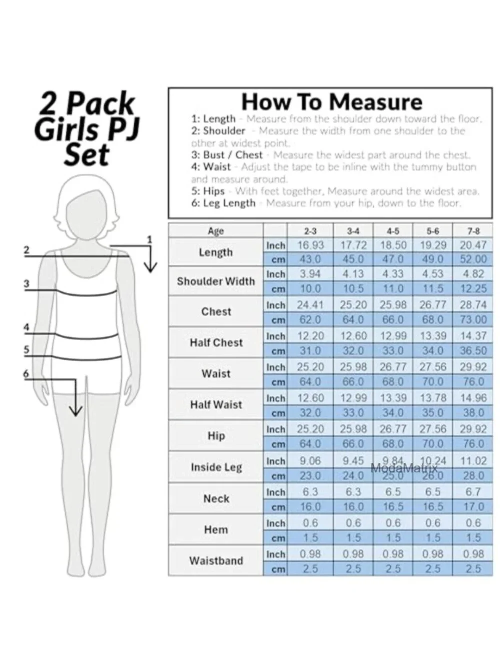 2-Pack Girls Pajama Set Short Sleeve Shorts Sleepwear
